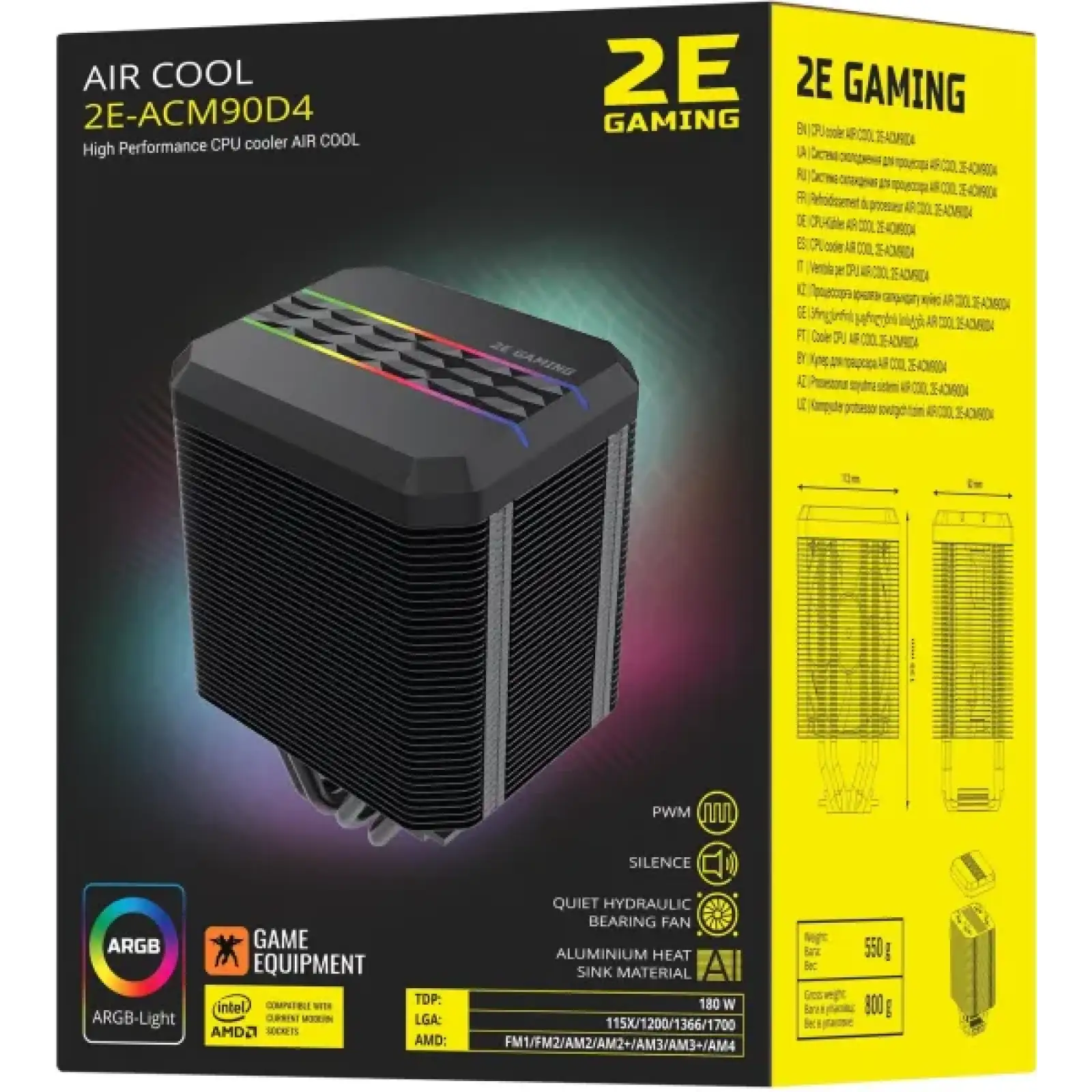 Процессорный кулер 2E GAMING AIR COOL (2E-ACM90D4) UA