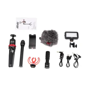 Микрофон с триподом для мобильных устройств 2Е MM011 Vlog KIT (2E-MM011) UA