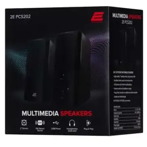 Акустична система 2E PCS202 Black (2E-PCS202BK) UA