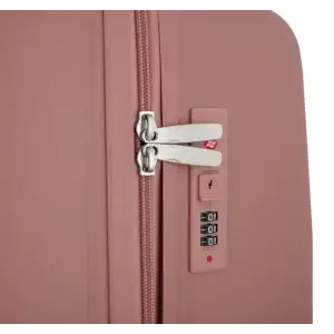 Набір валіз 2E, M7979, поліпропілен, (L+M+S), блискавка anti theft, 4 колеса, кодовий замок, рожево-золотий (2E-PP-M7979-SET3-RG) UA