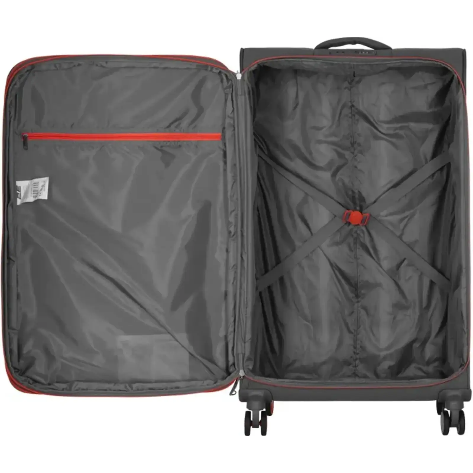 Валіза 2E, Trek, поліестер, середня, 64/78л, TSA, 4 колеса, EXP, сірий (2E-SPE-TREK-M-GR) UA
