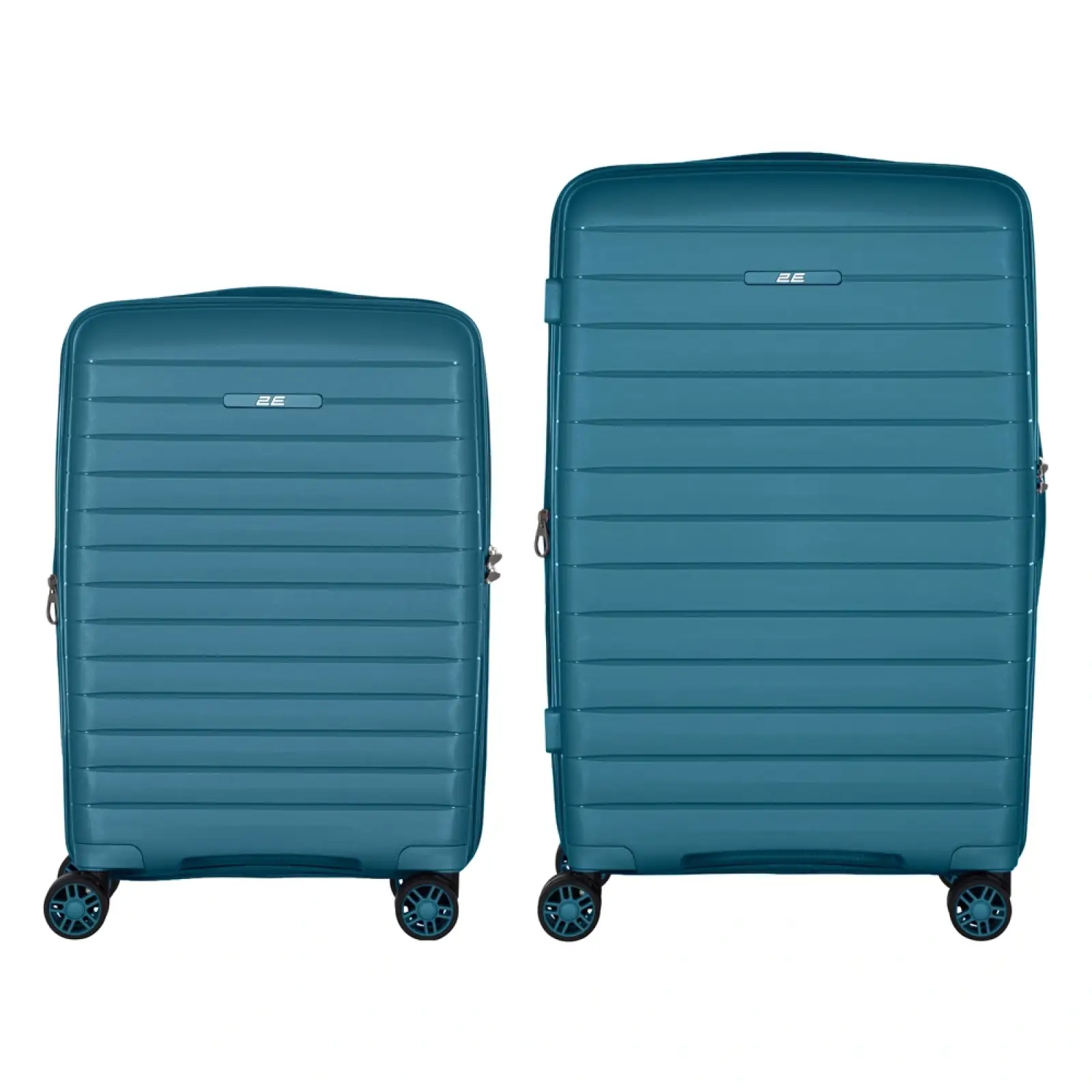 Набір валіз 2E, Aero, поліпропілен, (M+S), TSA, 4 колеса, EXP, синій (2E-SPP-AERO-SET2-TB) UA