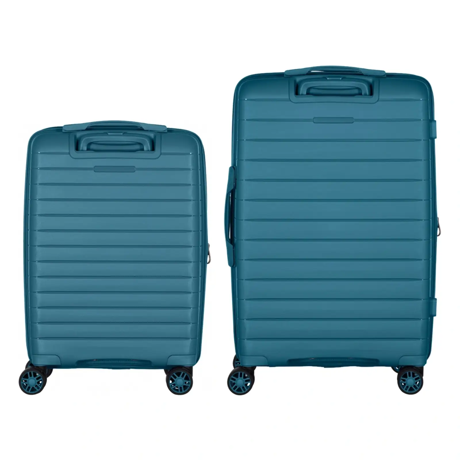 Набір валіз 2E, Aero, поліпропілен, (M+S), TSA, 4 колеса, EXP, синій (2E-SPP-AERO-SET2-TB) UA