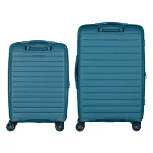 Набір валіз 2E, Aero, поліпропілен, (M+S), TSA, 4 колеса, EXP, синій (2E-SPP-AERO-SET2-TB) UA