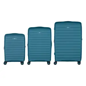 Набір валіз 2E, Aero, поліпропілен, (L+M+S), TSA, 4 колеса, EXP, синій (2E-SPP-AERO-SET3-TB) UA