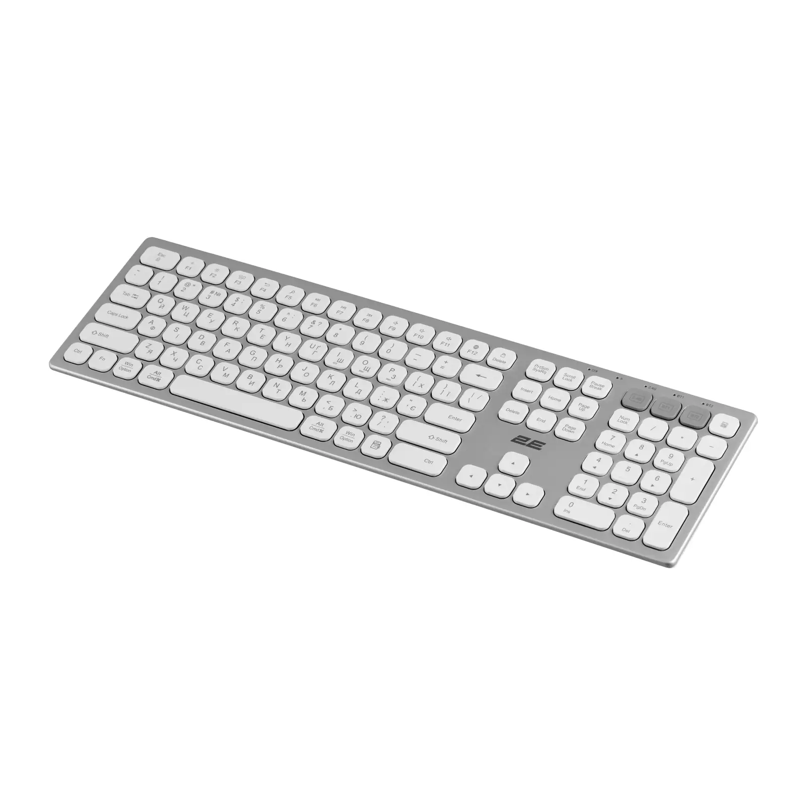 Клавиатура 2E KS270 Silver/White (2E-KS270WBWH_UA) UA