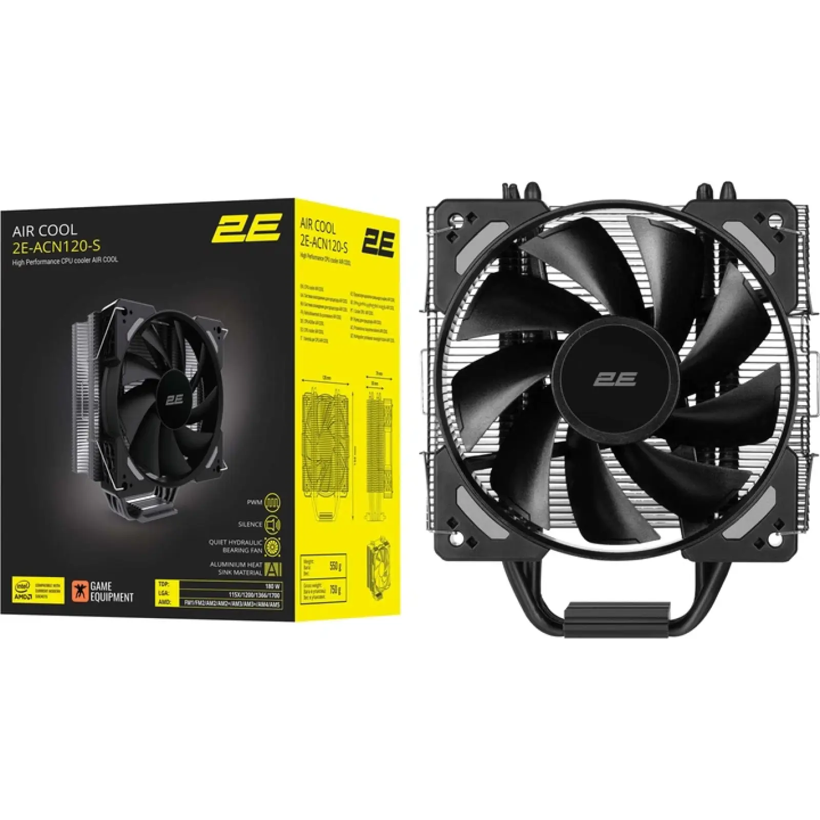 Процесорний кулер 2E Gaming Air Cool (2E-ACN120-S) UA