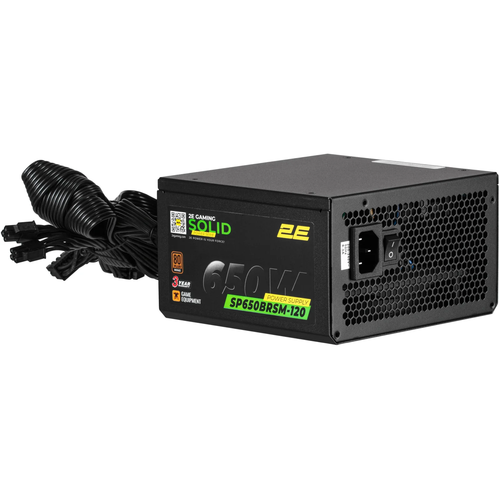 Блок питания 2E GAMING Solid Power (650W) (2E-SP650BRSM-120) UA