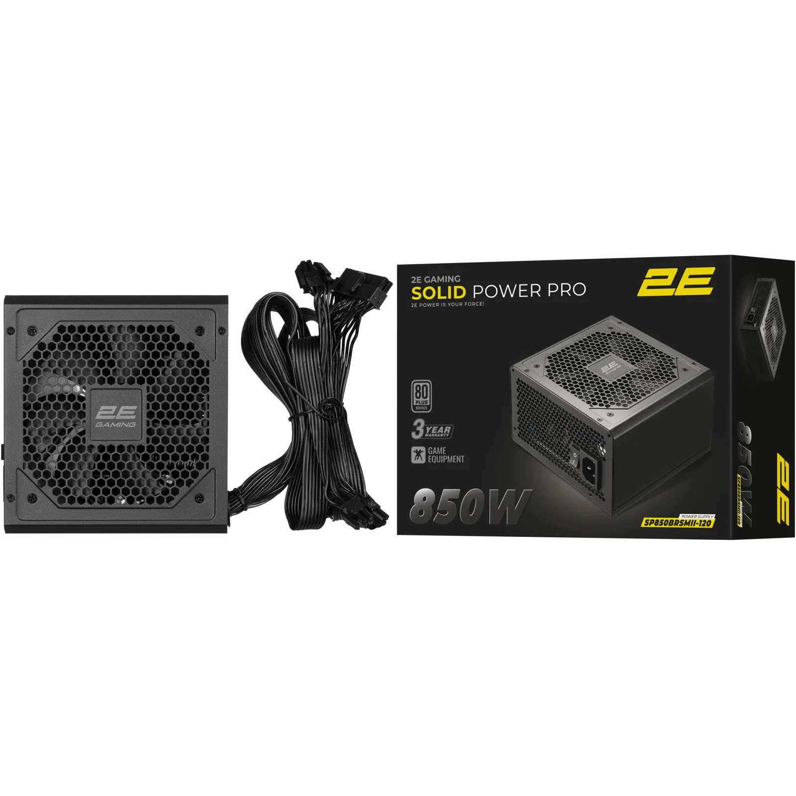 Блок живлення 2E GAMING Solid Power Pro 850W (2E-SP850BRSMII-120) UA