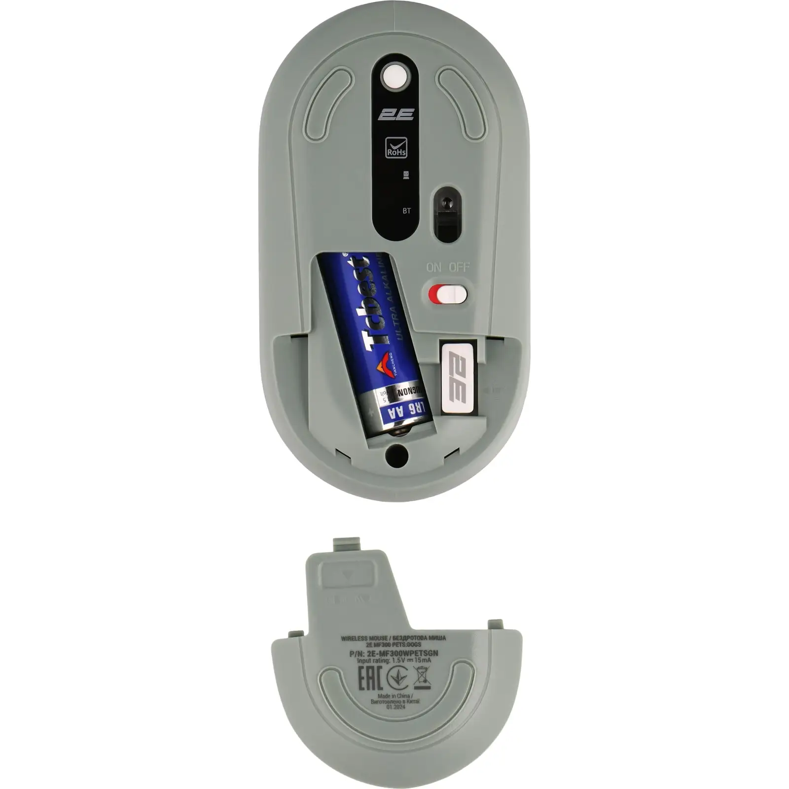 Миша 2E MF300 Pets Silent WL BT Dogs (2E-MF300WPETSGN) UA