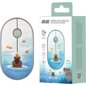 Миша 2E MF300 CAPYBARA:TANGERINE Silent WL BT Green (2E-MF300WCAPIBARAGN) UA