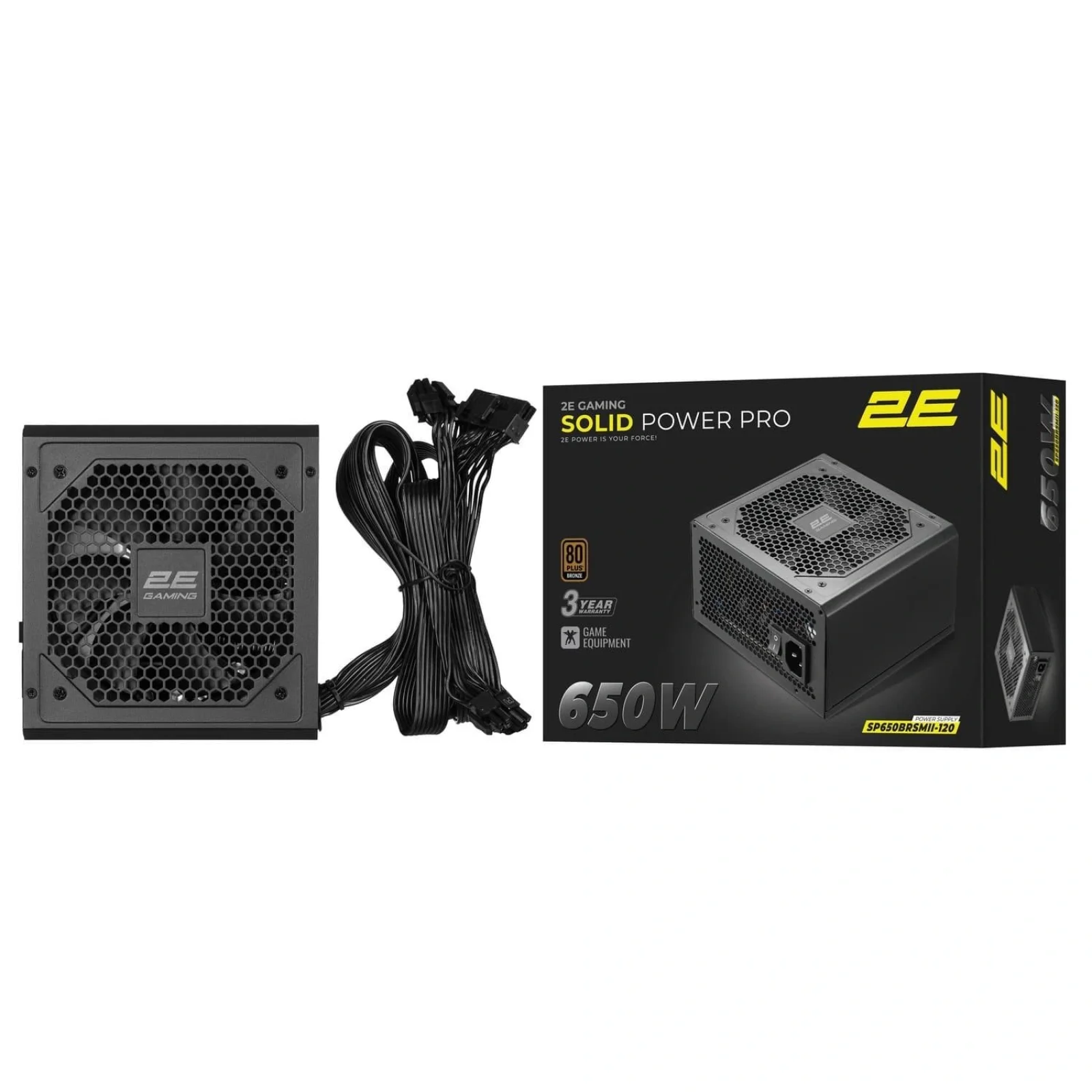 Блок питания 2E GAMING Solid Power Pro 650W (2E-SP650BRSMII-120) UA