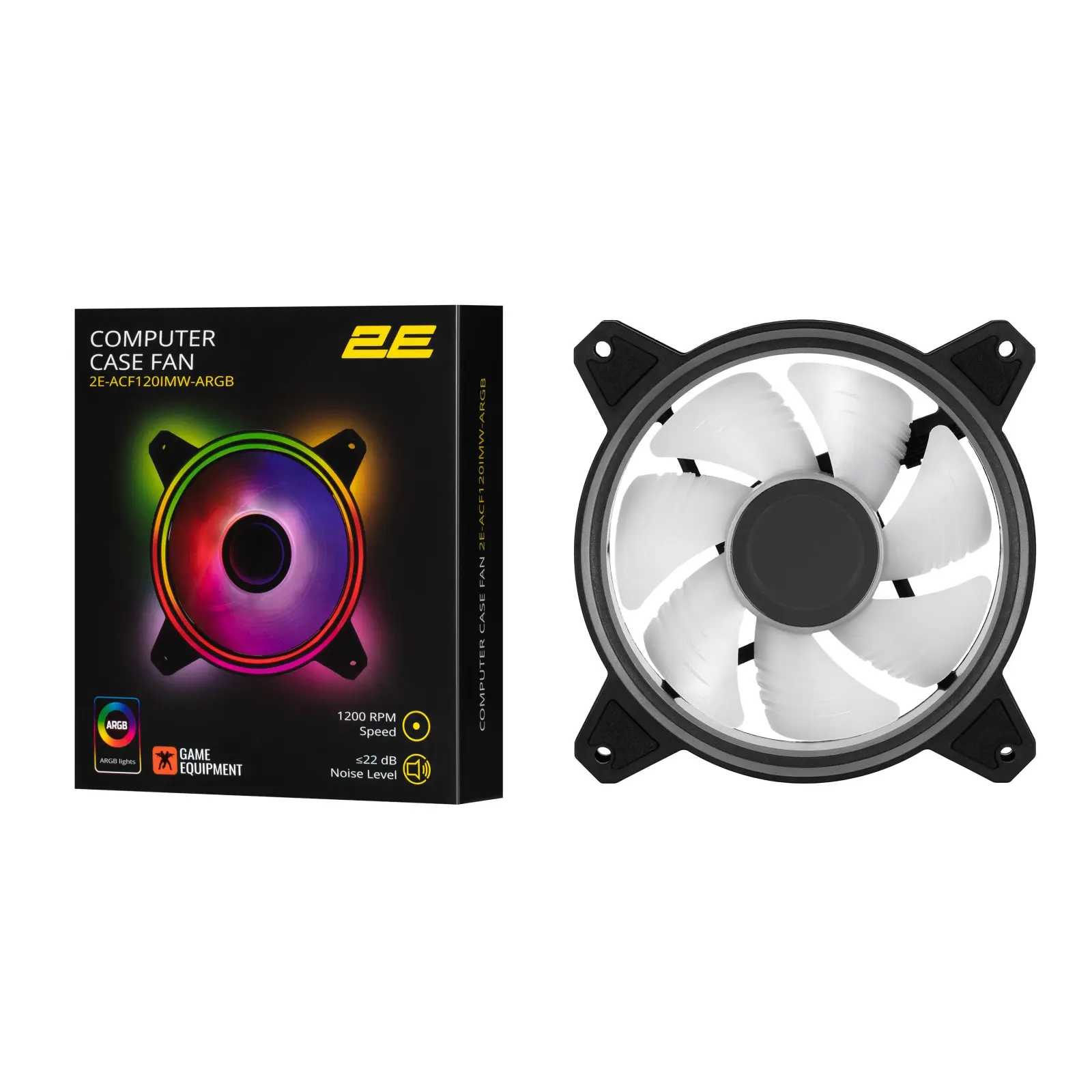 Корпусный вентилятор 2E Gaming Air Cool Infiniti M (2E-ACF120IMW-ARGB) UA