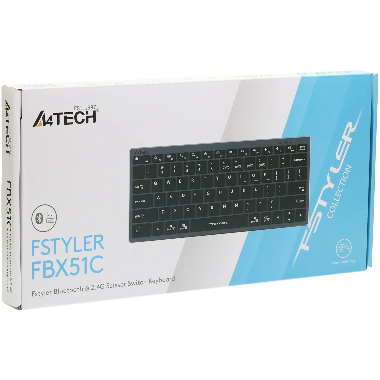 Клавіатура A4Tech Fstyler FBX51C Grey UA