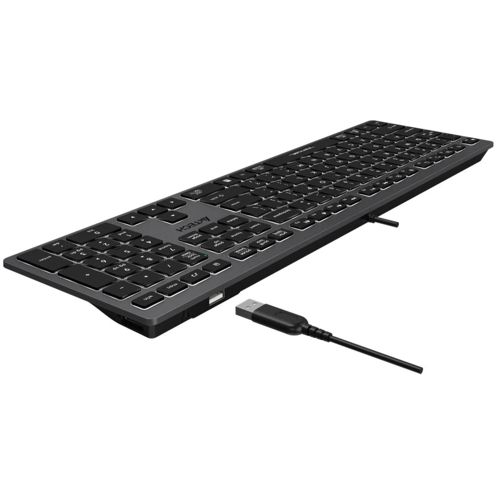 Клавіатура A4Tech Fstyler FX60H Grey White Backlit UA