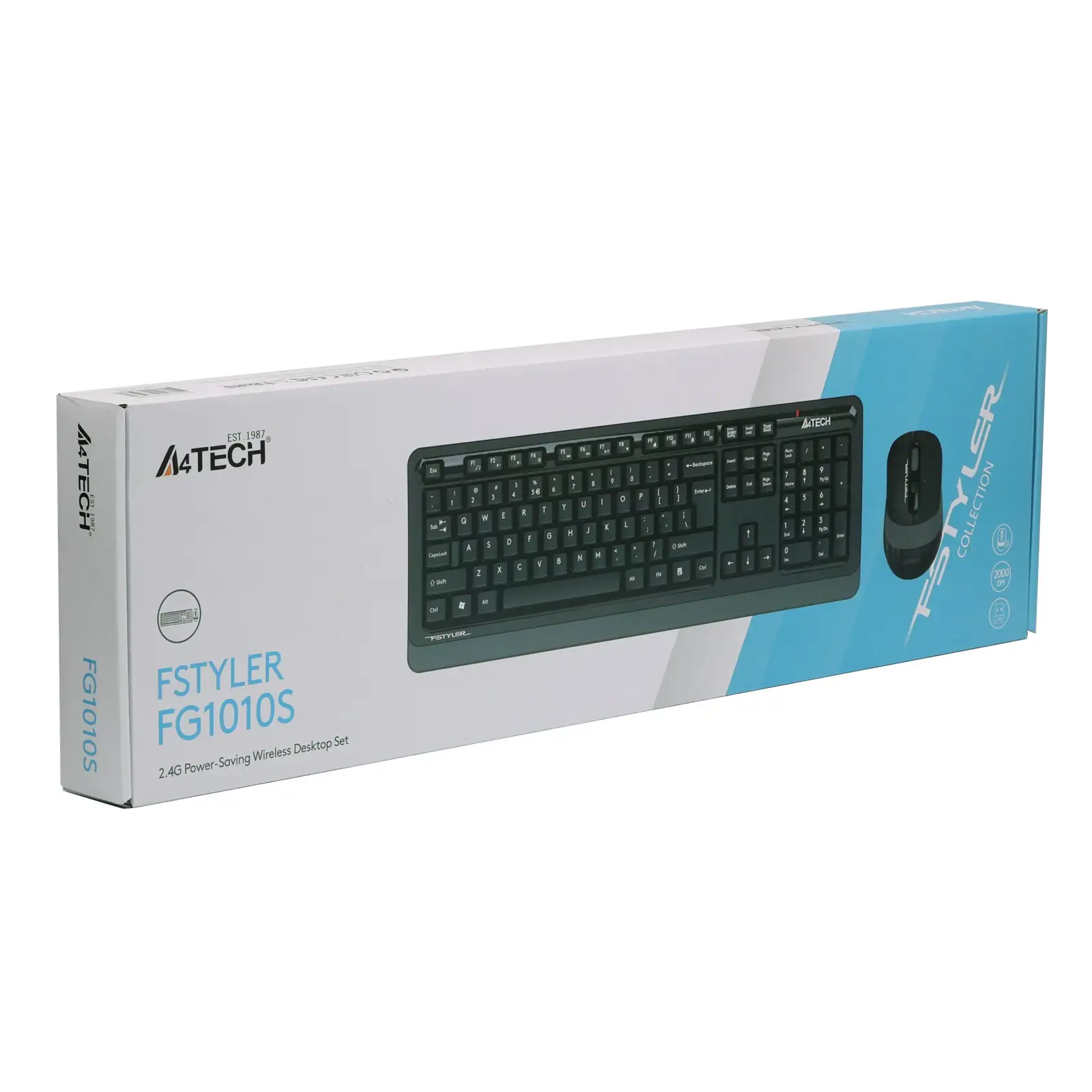 Комплект (клавіатура, миша) бездротовий A4Tech FG1010S Grey UA