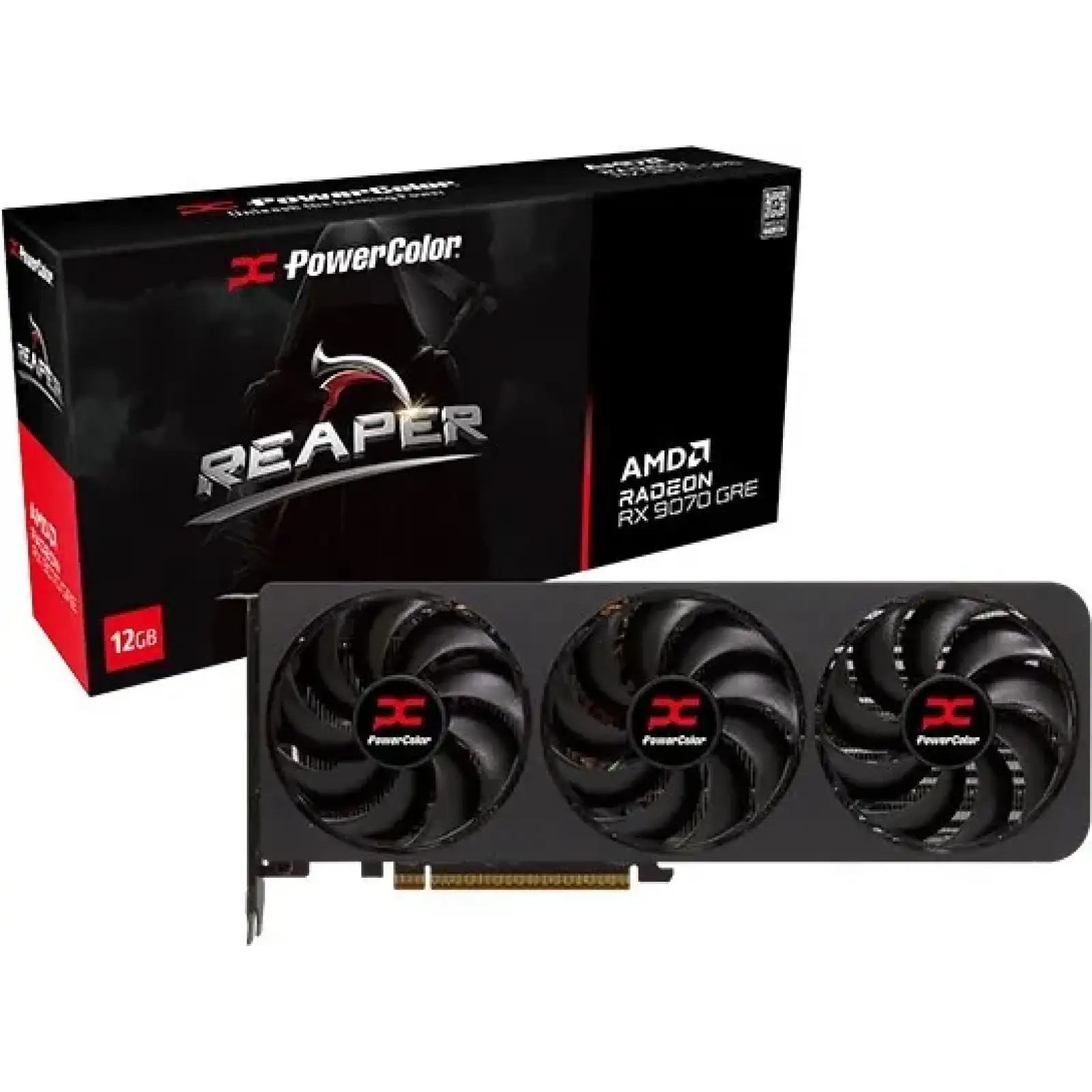 Відеокарта PowerColor Reaper AMD Radeon RX 9070 GRE 12GB GDDR6 (RX9070GRE 12G-A) UA