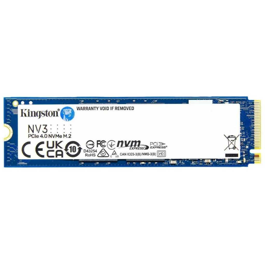 Накопичувач SSD 4TB M.2 NVMe Kingston NV3 M.2 2280 PCIe Gen4.0 x4 (SNV3S/4000G) UA