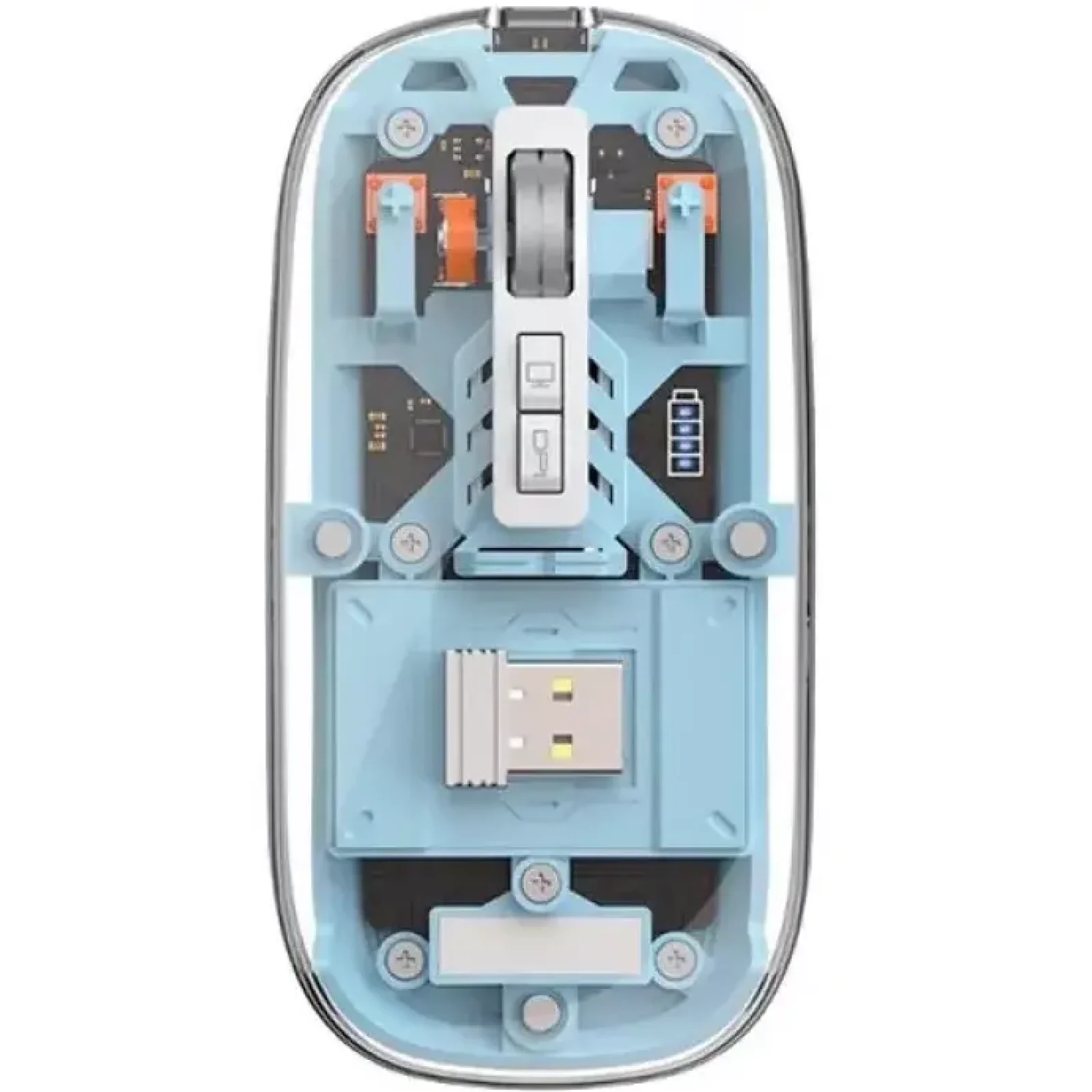 Мышь WiWU Crystal Transparent Magnetic Wireless Mouse Blue (WM105)