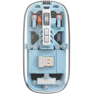 Миша WiWU Crystal Transparent Magnetic Wireless Mouse Blue (WM105)