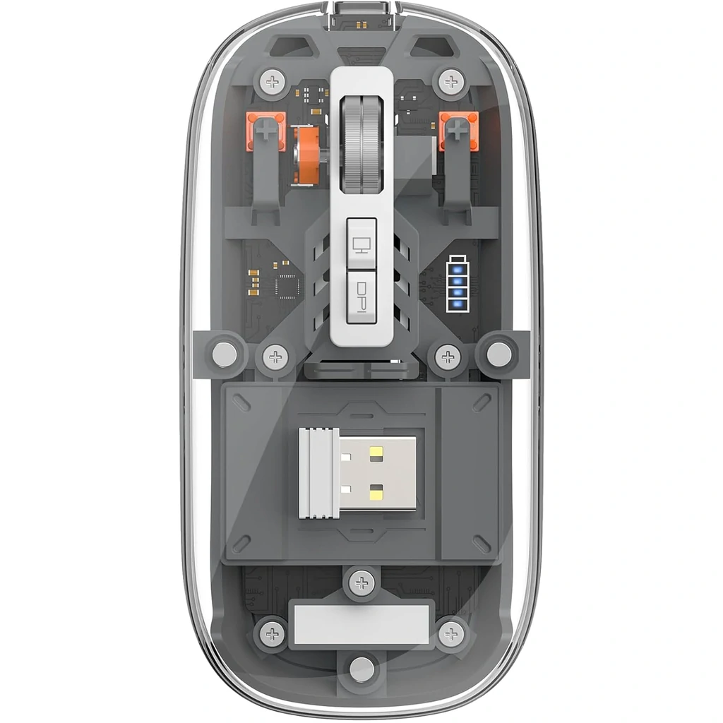 Миша WiWU Crystal Transparent Magnetic Wireless Mouse Gray (WM105)