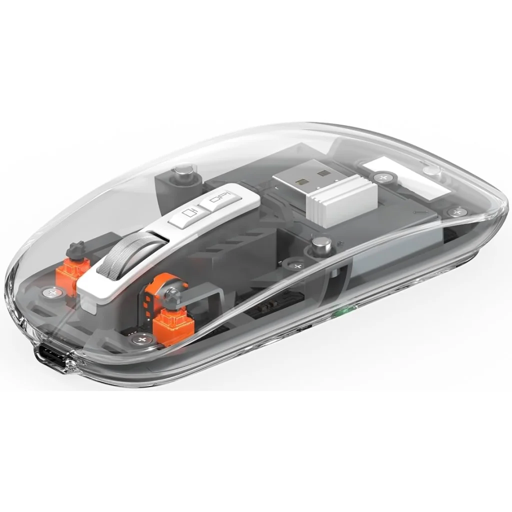 Миша WiWU Crystal Transparent Magnetic Wireless Mouse Gray (WM105)