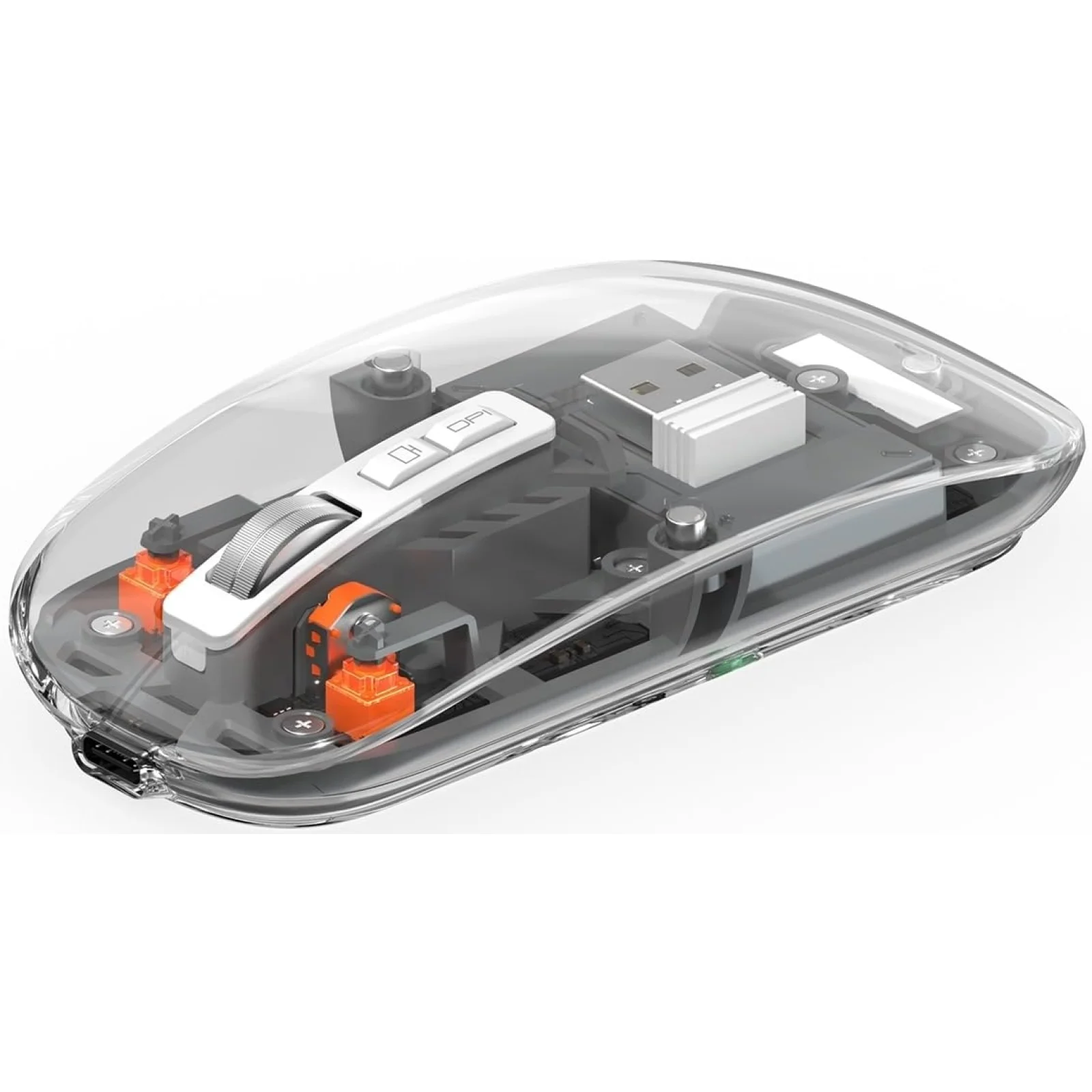 Мышь WiWU Crystal Transparent Magnetic Wireless Mouse Gray (WM105)