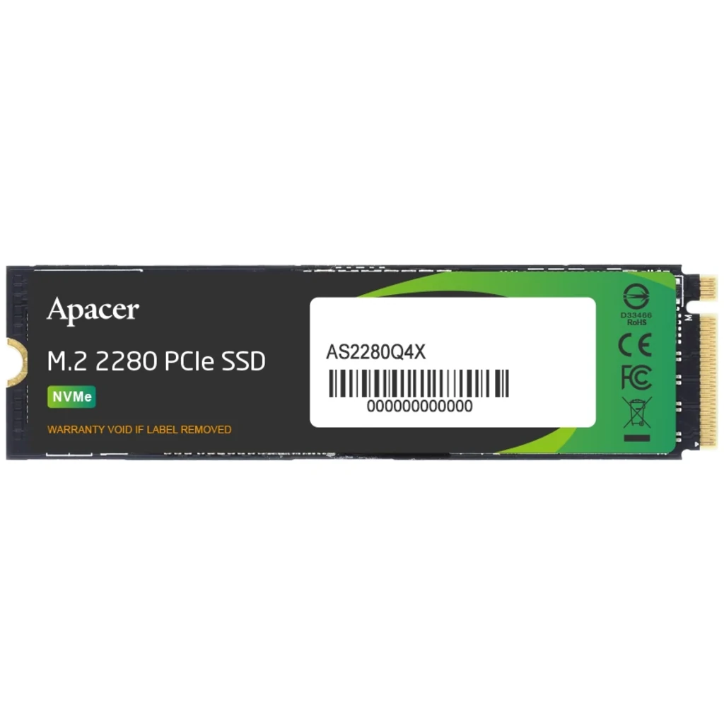SSD внутрішні APACER AS2280Q4X M.2 PCIe 512GB (AP512GAS2280Q4X-1) UA