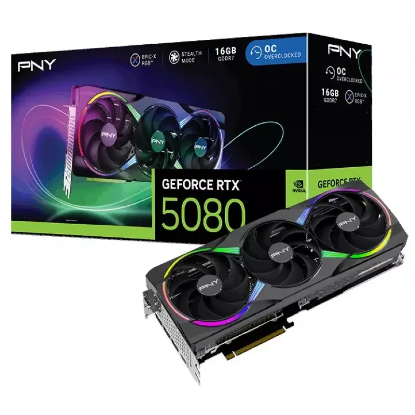 Видеокарта PNY GeForce RTX 5080 ARGB EPIC-X RGB OC Triple Fan (VCG508016TFXXPB1-O)
