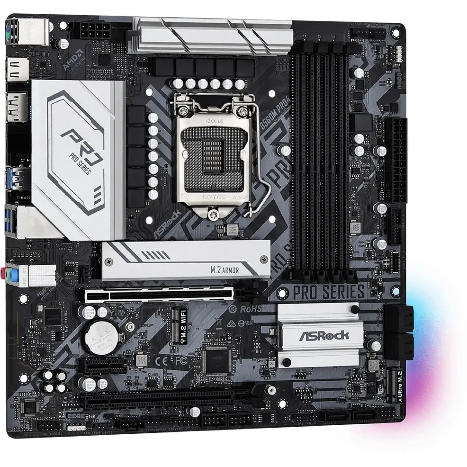 Материнская плата ASRock B560M Pro4 + Intel Pentium G6405 + LC-Power 8GB DDR4 3600MHz RGB (Renkforce PC Tuning Kit)