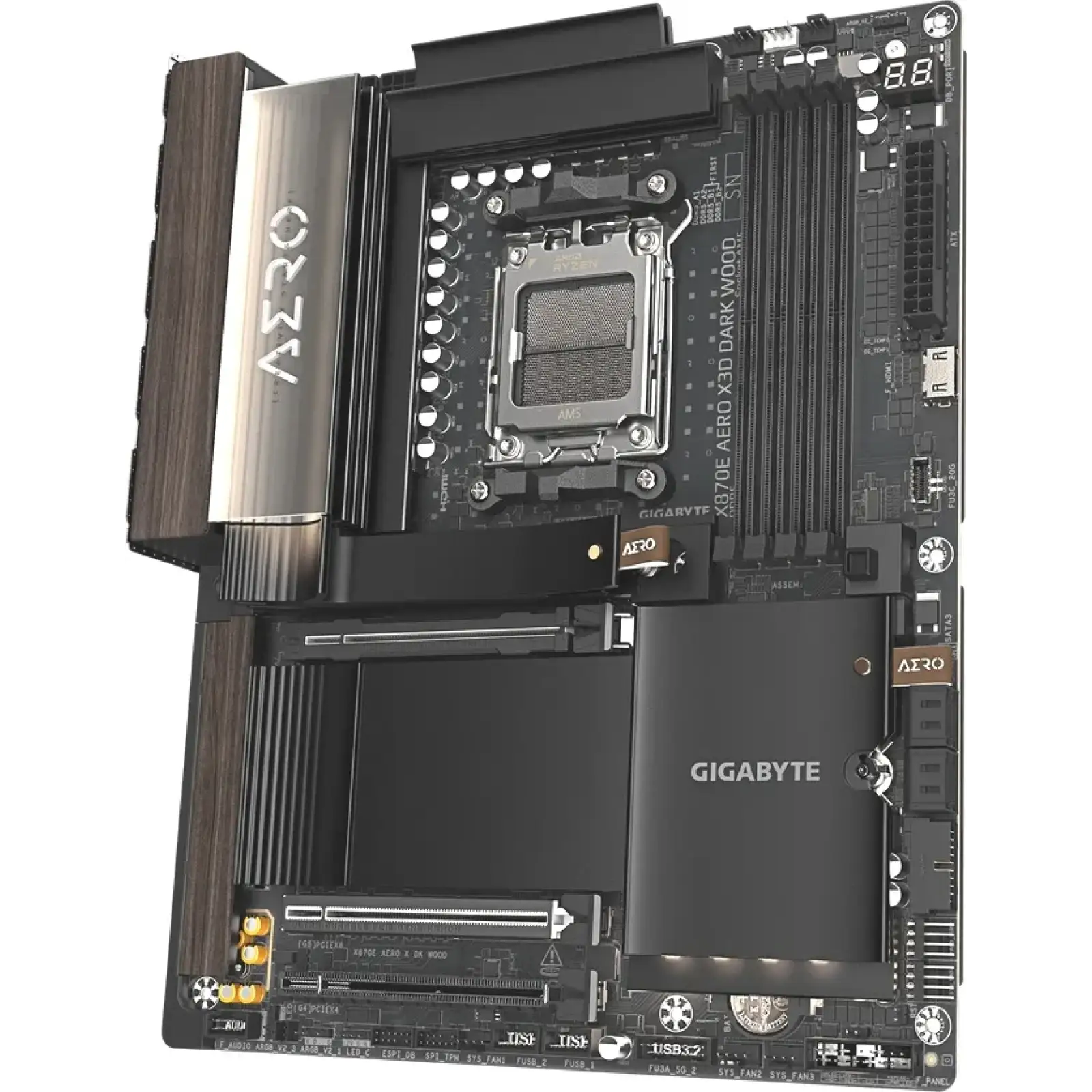 Материнська плата GigaByte X870E Aero X3D Dark Wood s-AM5 UA