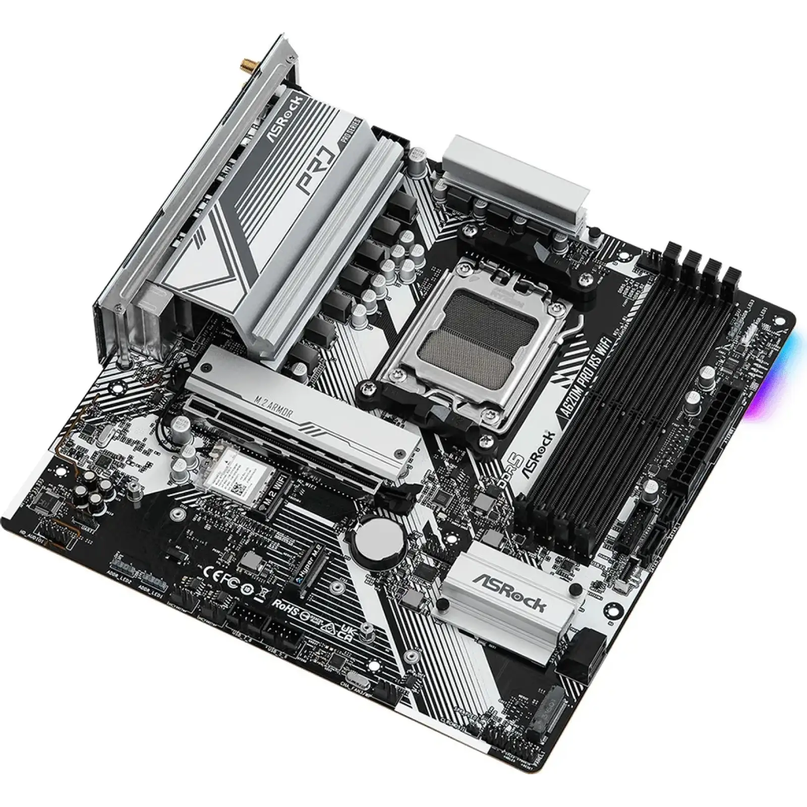 Материнская плата ASRock A620M Pro RS WiFi s-AM5 A620 UA