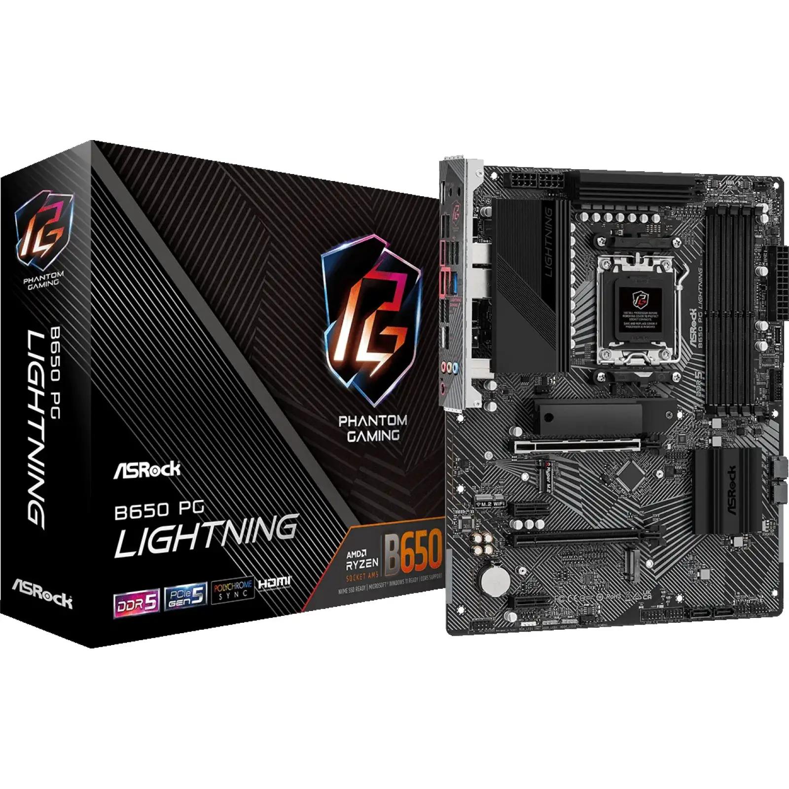 Материнская плата ASRock B650 PG Lightning s-AM5 B650 UA