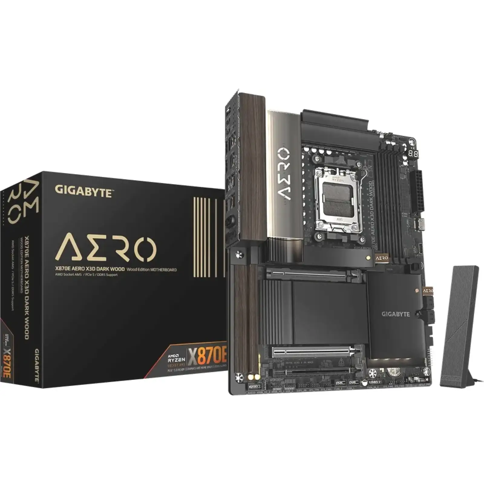 Материнська плата GigaByte X870E Aero X3D Dark Wood s-AM5 UA