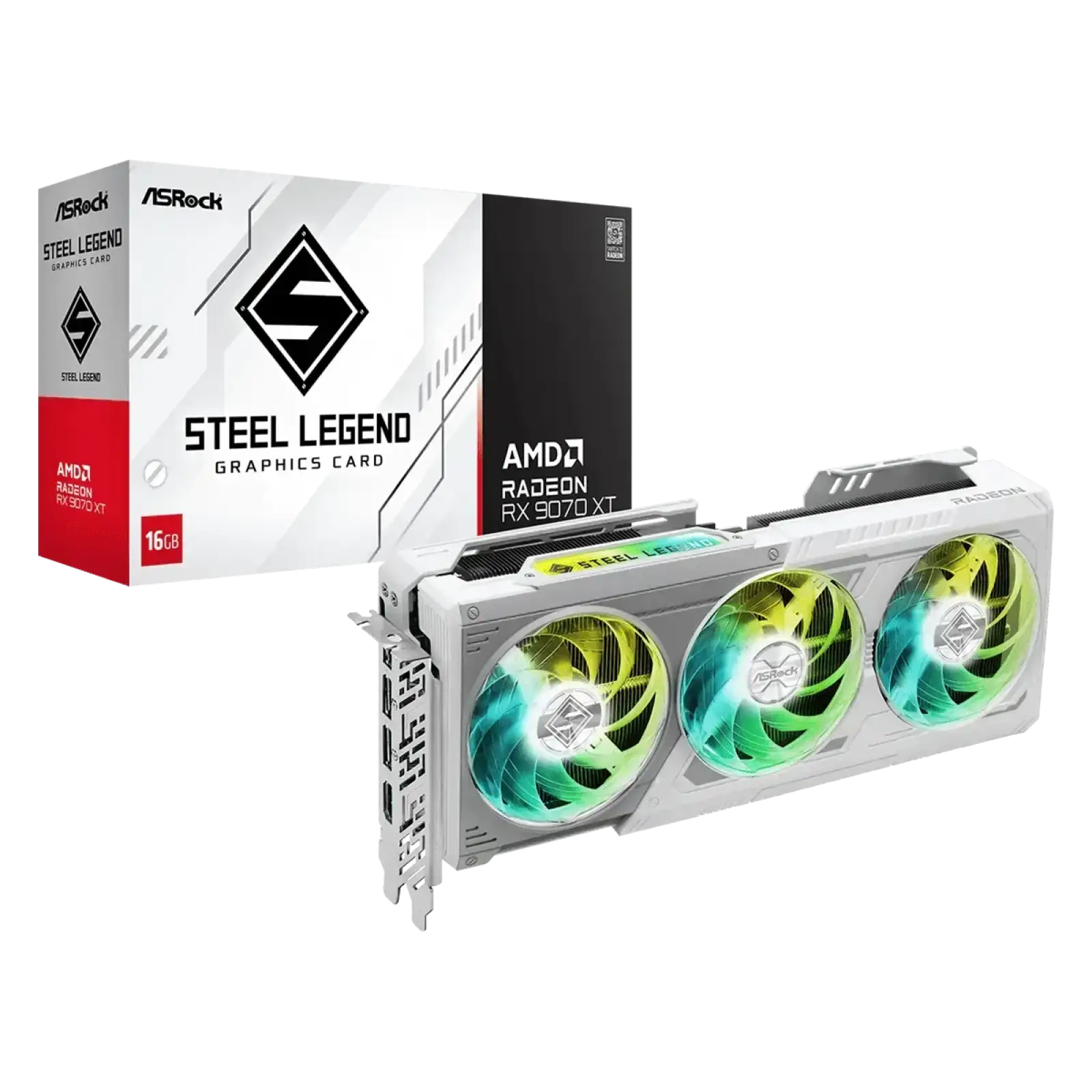 Відеокарта ASRock Radeon RX 9070 XT Steel Legend 16GB (RX9070XT SL 16G)