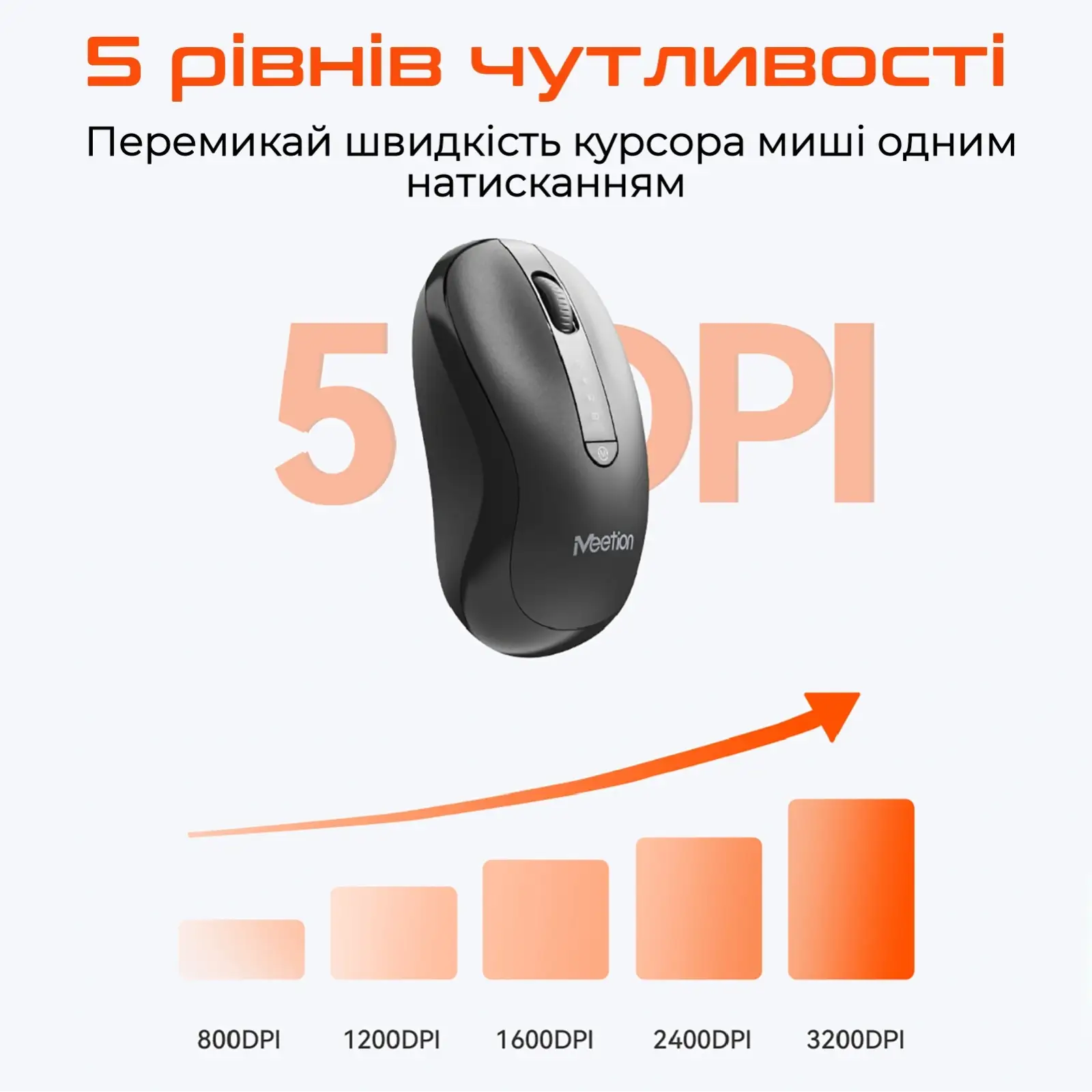 Миша бездротова Meetion BTM185 Black (MT-BTM185-A) UA