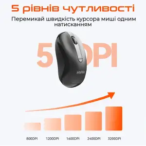 Миша бездротова Meetion BTM185 Black (MT-BTM185-A) UA