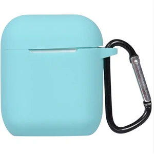 Цвет: Голубой - Чехол TOTO Silicone Case Airpods, Airpods 2 Mint