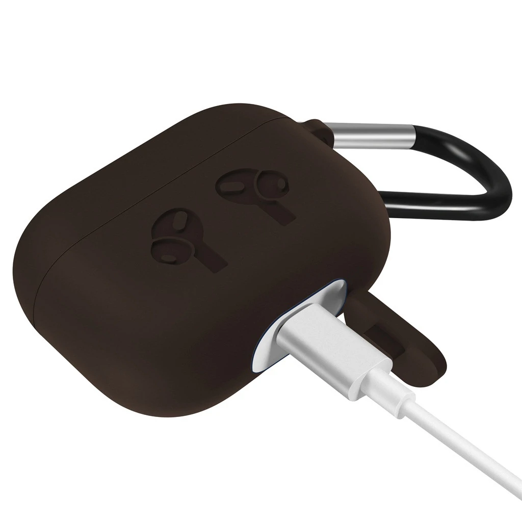 Чохол Airpods Pro Silicone Soft Case Clip Black