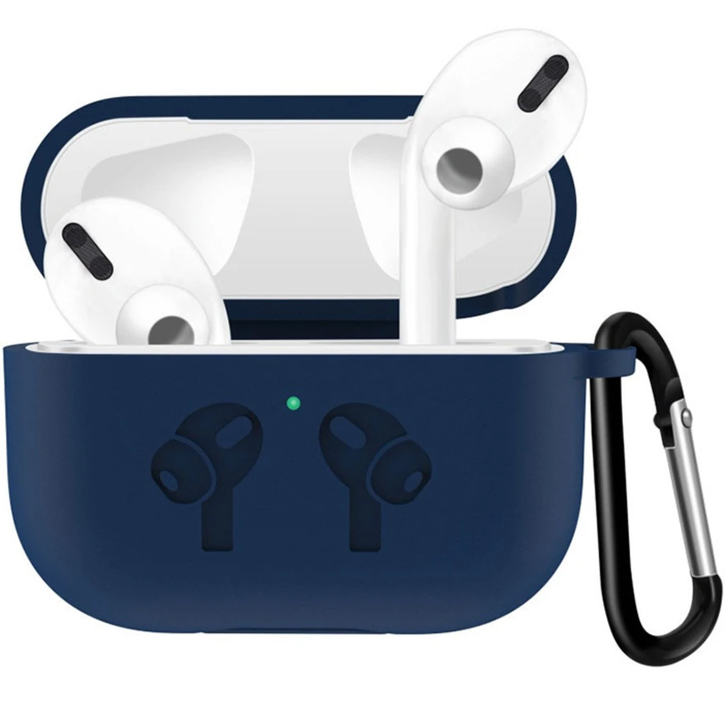 Чохол Airpods Pro Silicone Soft Case Clip Midnight Blue