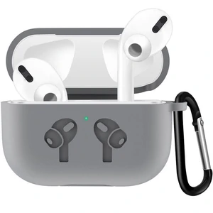 Колір: Сірий - Чохол Airpods Pro Silicone Soft Case Clip Gray