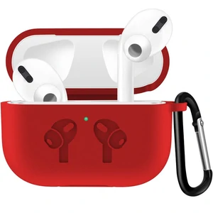 Колір: Червоний - Чохол Airpods Pro Silicone Soft Case Clip Red
