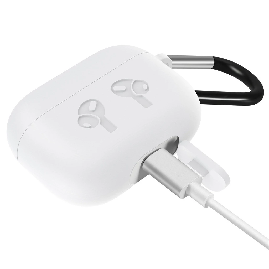 Чохол Airpods Pro Silicone Soft Case Clip White
