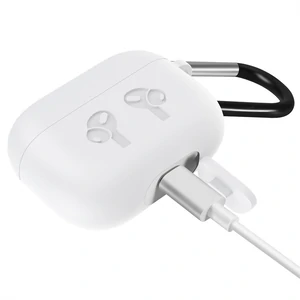 Чохол Airpods Pro Silicone Soft Case Clip White