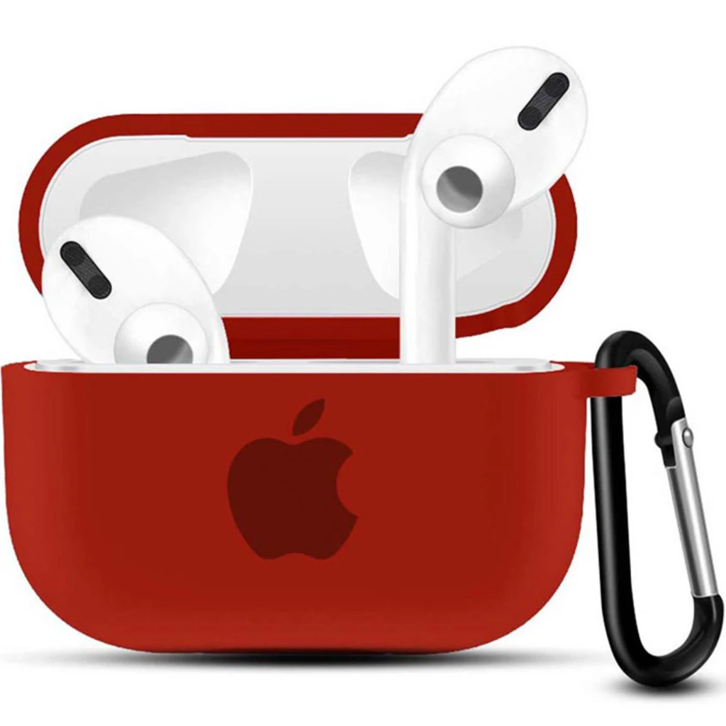 Чехол Airpods Pro Original Colors Silicone Case Clip Red