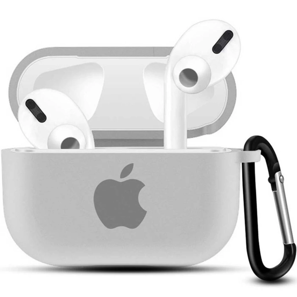 Чехол Airpods Pro Original Colors Silicone Case Clip White