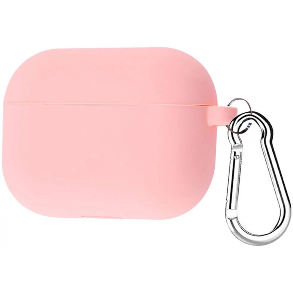 Чохол Airpods Pro Silicone Case with Clip Pink