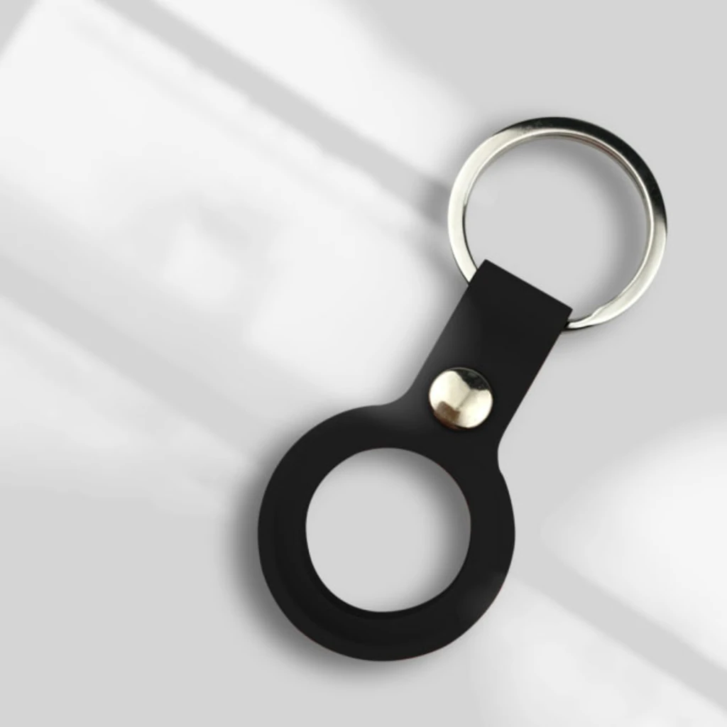 Чехол для поискового брелка Apple AirTag Silicone Key Ringp Black