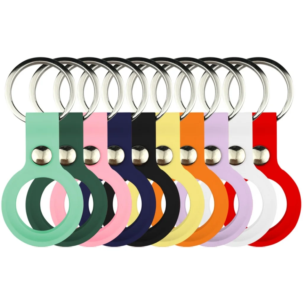 Чехол для поискового брелка Apple AirTag Silicone Key Ringp Pink