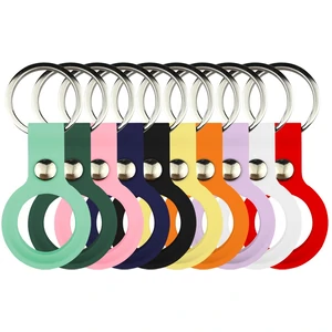 Чехол для поискового брелка Apple AirTag Silicone Key Ringp Pink